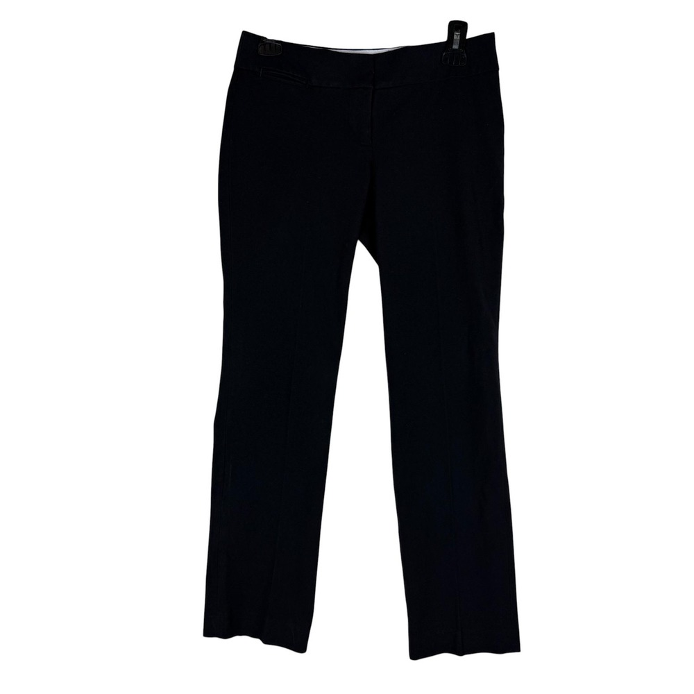 LOFT Pants Womens 0P Black Dress Twill Straight Leg Stretch Flat‎ Front Work